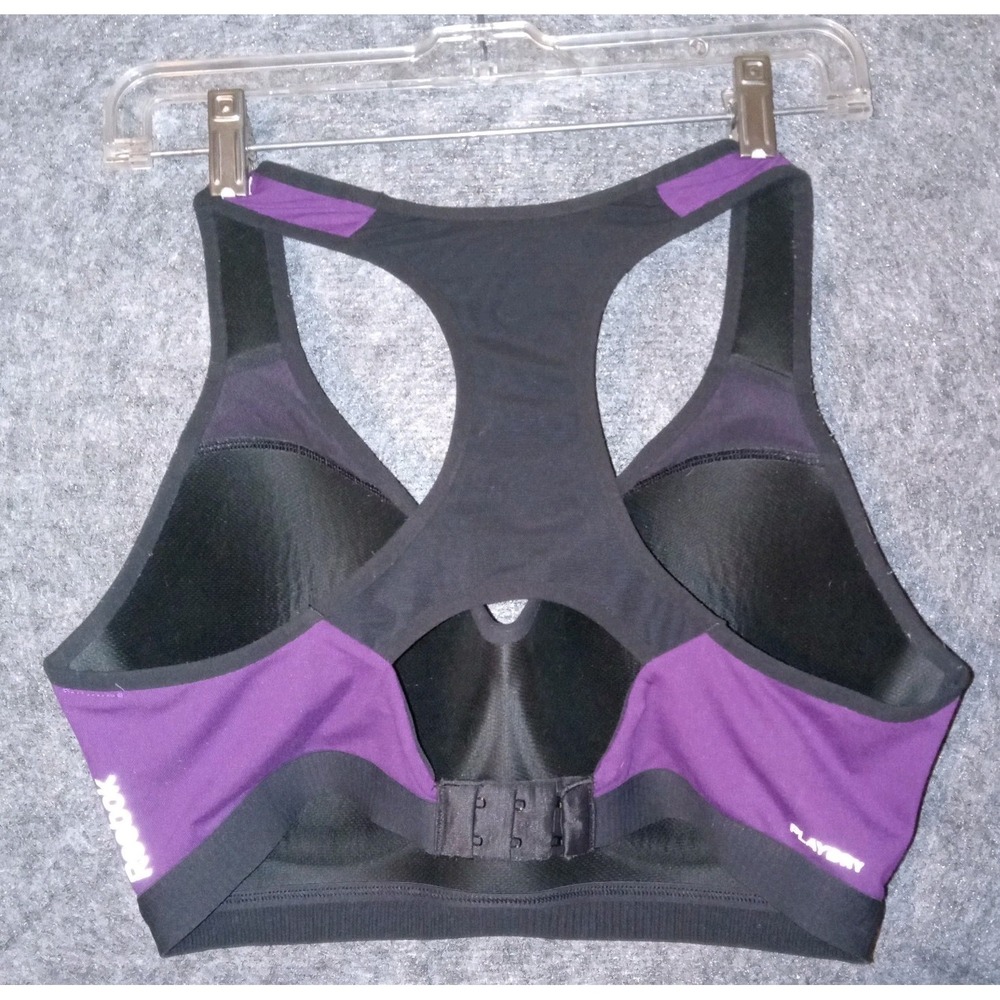 Reebok Sports Bra Womens Size M Purple PlayDry High Impact Racerback Mesh - Picture 5 of 9